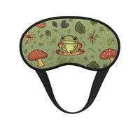 Sleep Eye Mask for Women Men,Soft Comfortable Sleep Mask Blackout Sleeping Eye Cover for Travel Yoga Nap Shift Work Frogs and Mushrooms