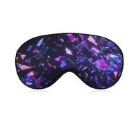 Sleep Eye Mask Fragmented Neon Shards Floating in Darkness Sleep Mask for Women Men Adjustable Strap Blindfold Eye Cover for Travel Yoga Nap Shift Work