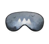 Sleep Eye Mask Ghosts Floating in The Sky Sleep Mask for Women Men Adjustable Strap Blindfold Eye Cover for Travel Yoga Nap Shift Work