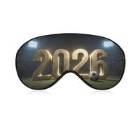 Sleep Eye Mask Golden Number 2026 on The Soccer Stadium Sleep Mask for Women Men Adjustable Strap Blindfold Eye Cover for Travel Yoga Nap Shift Work