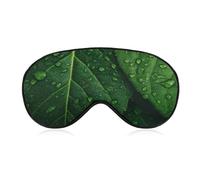 Sleep Eye Mask Green Leaf Texture Sleep Mask for Women Men Adjustable Strap Blindfold Eye Cover for Travel Yoga Nap Shift Work