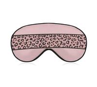 Sleep Eye Mask Leopard Decorative Divider Line on Pink Sleep Mask for Women Men Adjustable Strap Blindfold Eye Cover for Travel Yoga Nap Shift Work