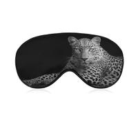 Sleep Eye Mask Leopard with Blue Eyes Sleep Mask for Women Men Adjustable Strap Blindfold Eye Cover for Travel Yoga Nap Shift Work