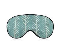 Sleep Eye Mask Light Blue Geometric Lines Modern Minimalist Sleep Mask for Women Men Adjustable Strap Blindfold Eye Cover for Travel Yoga Nap Shift Work