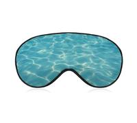 Sleep Eye Mask Light Blue Water Sleep Mask for Women Men Adjustable Strap Blindfold Eye Cover for Travel Yoga Nap Shift Work
