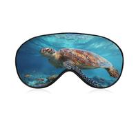 Sleep Eye Mask Majestic Sea Turtle Sleep Mask for Women Men Adjustable Strap Blindfold Eye Cover for Travel Yoga Nap Shift Work