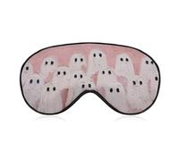 Sleep Eye Mask Many Ghost Figures Sleep Mask for Women Men Adjustable Strap Blindfold Eye Cover for Travel Yoga Nap Shift Work