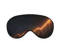 Sleep Eye Mask Minimal Abstract Glowing Lines Rising Sleep Mask for Women Men Adjustable Strap Blindfold Eye Cover for Travel Yoga Nap Shift Work