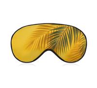 Sleep Eye Mask Minimalist Summer with Yellow Palm Leaf Shadow Sleep Mask for Women Men Adjustable Strap Blindfold Eye Cover for Travel Yoga Nap Shift Work