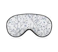 Sleep Eye Mask Minimalist Tree Branches Blue Sleep Mask for Women Men Adjustable Strap Blindfold Eye Cover for Travel Yoga Nap Shift Work