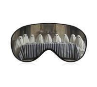 Sleep Eye Mask Nine Ghosts at The Long Rectangular Table Sleep Mask for Women Men Adjustable Strap Blindfold Eye Cover for Travel Yoga Nap Shift Work