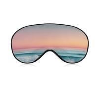 Sleep Eye Mask Ocean Horizon at Sunset Waves Minimal Sleep Mask for Women Men Adjustable Strap Blindfold Eye Cover for Travel Yoga Nap Shift Work