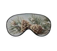 Sleep Eye Mask Pine Cones Vintage Sleep Mask for Women Men Adjustable Strap Blindfold Eye Cover for Travel Yoga Nap Shift Work