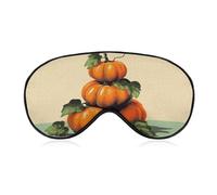 Sleep Eye Mask Pop Art Pumpkin Stack Orange Sleep Mask for Women Men Adjustable Strap Blindfold Eye Cover for Travel Yoga Nap Shift Work
