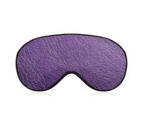 Sleep Eye Mask Purple Leather Texture Sleep Mask for Women Men Adjustable Strap Blindfold Eye Cover for Travel Yoga Nap Shift Work