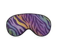 Sleep Eye Mask Rainbow Stripes Abstract Zebra Texture Sleep Mask for Women Men Adjustable Strap Blindfold Eye Cover for Travel Yoga Nap Shift Work