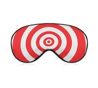 Sleep Eye Mask Red and White Spiral Background Sleep Mask for Women Men Adjustable Strap Blindfold Eye Cover for Travel Yoga Nap Shift Work