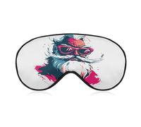 Sleep Eye Mask Santa Claus with A Beard and Mustache Sleep Mask for Women Men Adjustable Strap Blindfold Eye Cover for Travel Yoga Nap Shift Work