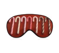 Sleep Eye Mask Set of Christmas Candy Canes Sleep Mask for Women Men Adjustable Strap Blindfold Eye Cover for Travel Yoga Nap Shift Work