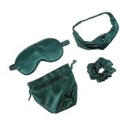 Sleep Eye Mask Set Scrunchy and Storage Bag with Hair | Cloth Material, Head Wrap and Bun Holder, Travel Use, Airplane Sleeping, Light Sensitive Rest