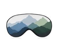 Sleep Eye Mask Simple Abstract Mountain Range Silhouette Sleep Mask for Women Men Adjustable Strap Blindfold Eye Cover for Travel Yoga Nap Shift Work