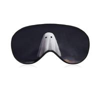 Sleep Eye Mask Simple Cute Ghost Dark Fantasy Sleep Mask for Women Men Adjustable Strap Blindfold Eye Cover for Travel Yoga Nap Shift Work
