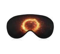 Sleep Eye Mask Single Floating Fireball Sleep Mask for Women Men Adjustable Strap Blindfold Eye Cover for Travel Yoga Nap Shift Work
