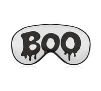 Sleep Eye Mask The Word Boo Simple Sleep Mask for Women Men Adjustable Strap Blindfold Eye Cover for Travel Yoga Nap Shift Work