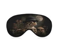 Sleep Eye Mask Toad Wearing A Black Hat Sleep Mask for Women Men Adjustable Strap Blindfold Eye Cover for Travel Yoga Nap Shift Work