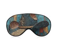 Sleep Eye Mask Turquoise Encrusted Cowboy Hat Rustic Sleep Mask for Women Men Adjustable Strap Blindfold Eye Cover for Travel Yoga Nap Shift Work