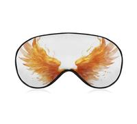 Sleep Eye Mask Two Soft Fiery Wings Sleep Mask for Women Men Adjustable Strap Blindfold Eye Cover for Travel Yoga Nap Shift Work