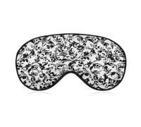 Sleep Eye Mask Victorian Floral with Swirling Leaves Sleep Mask for Women Men Adjustable Strap Blindfold Eye Cover for Travel Yoga Nap Shift Work