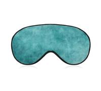 Sleep Eye Mask Vintage Light Teal Leather Text Sleep Mask for Women Men Adjustable Strap Blindfold Eye Cover for Travel Yoga Nap Shift Work