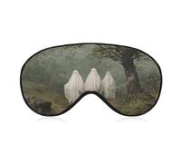 Sleep Eye Mask Vintage Three Ghosts Walking in The Woods Sleep Mask for Women Men Adjustable Strap Blindfold Eye Cover for Travel Yoga Nap Shift Work