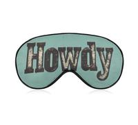 Sleep Eye Mask Vintage Word Howdy Classic Western Sleep Mask for Women Men Adjustable Strap Blindfold Eye Cover for Travel Yoga Nap Shift Work
