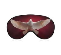 Sleep Eye Mask White Dove Open Wings Flying in The Air Sleep Mask for Women Men Adjustable Strap Blindfold Eye Cover for Travel Yoga Nap Shift Work