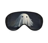 Sleep Eye Mask White Sheet Ghost Sleep Mask for Women Men Adjustable Strap Blindfold Eye Cover for Travel Yoga Nap Shift Work