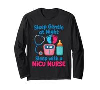 Sleep Gentle At Night Nursing Neonatal Intensive Care Nicu Long Sleeve T-Shirt
