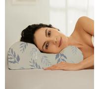 SLEEP & GLOW Omnia Premium Silk Anti-Aging Beauty Pillow Fights Sleep Wrinkles with Orthopedic Height Adjustable Memory Foam for Sleeping on Back and Side (Made in Italy) + Moon Fern Silk Pillowcase