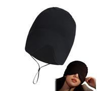 Sleep Hat With Eye Cover - Elastic Windproof Non-Slip Cap, Comfortable Headgear With Ear Flaps | For Women Men Adults Teens Elderly Relaxation Meditation Napping Travel Dorm Accessories Night Comfort