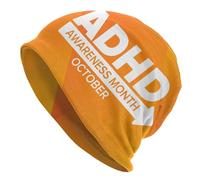 Sleep Hats ADHD Awareness Month Beanie Hat Fashion, Slouchy Sleep Cap Beanie for Men for Adults Headwear Guys