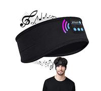 Sleep Headphones Headband,Wireless V5.0 Bluetooth Headphones, Sleep Headphones Sports Headband for Men Women,Built-in ultra-thin HD stereo speakers, Suitable for Side sleep/Cycling/Running (Black)