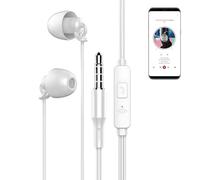 Sleep Headphones - Soft Lightweight In-Ear Wired Earbuds With 3.5mm Jack | Sleep Earbud With Microphone | Comfortable Wired Earphones For Relaxation, Meditation, Travel, And Daily Slep Use