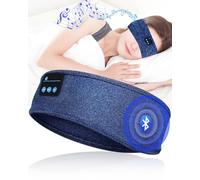 Sleep Headphones, Wireless Bluetooth Headband Built-in Ultra-Thin HD Stereo Speakers, Soft Sleep Headphones Headband for Side Sleep, Yoga, Fitness, Sports, Relaxation, Personalized Tech Gifts (Blue)