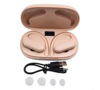 Sleep Headphones Wireless Earbuds Featuring Noise Cancelling and LED Display Case - Waterproof Sport Buds with Deep Bass for Night Rest 6 Hours for Battery(Skin Color)