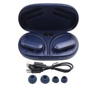 Sleep Headphones Wireless with EQ Modes & LED Display - 5.3 Noise Reduction Earbuds for Comfortable Night Rest Black(Blue)