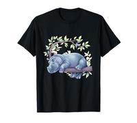 Sleep Hippo Tree Branch Hippo Lover Sleepy Animal Napping T-Shirt