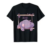 Sleep Hippo Tree Branch Napping Sleeping Animal Hippo Lover T-Shirt