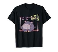 Sleep Hippo Tree Branch Sleepy Animal Napping Hippo Lover T-Shirt