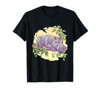 Sleep Hippo Tree Branch Sleepy Animal Napping Hippo Lover T-Shirt
